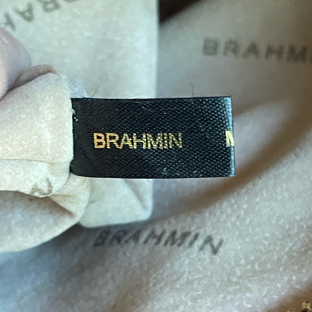 👛 Brahmin Lorelei Orange Melbourne Crocodile Embossed Leather Shoulder Bag. 👛 - Picture 15 of 16